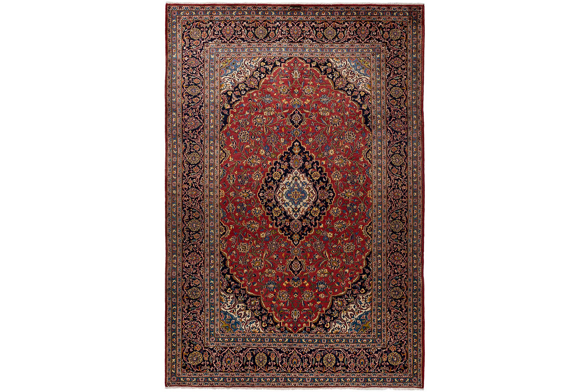Large Persian Hand Knotted Kashan Rug